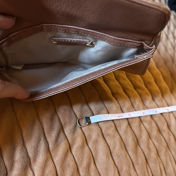 The Sak leather tobacco floral embossed hand wristlet or crossbody wallet purse - Picture 6 of 11